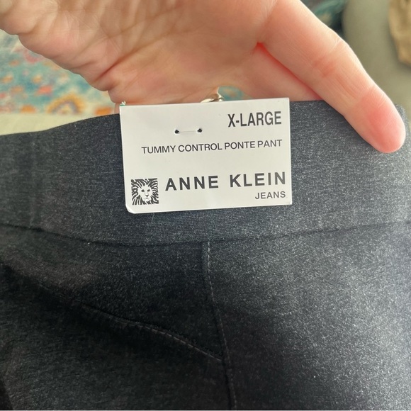 Anne Klein Pants Women's XL Tummy Control Ponte Charcoal Gray NWT - Picture 5 of 8